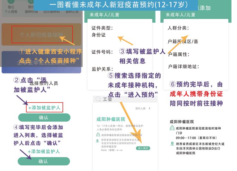 12-17周岁新冠疫苗接种预约流程