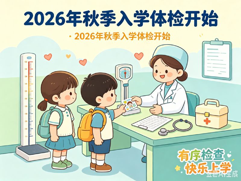 咸阳肿瘤医院2026年秋季儿童入园、学生入学体检开始啦